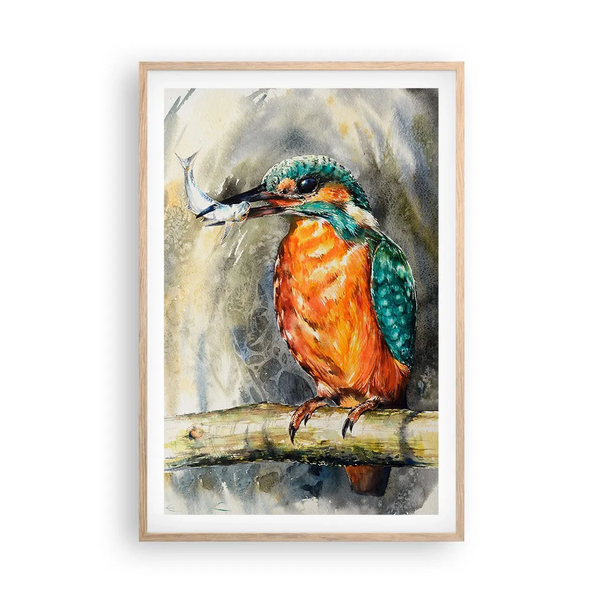 Poster in einem Rahmen aus heller Eiche - Naturgesetz - 61x91 cm