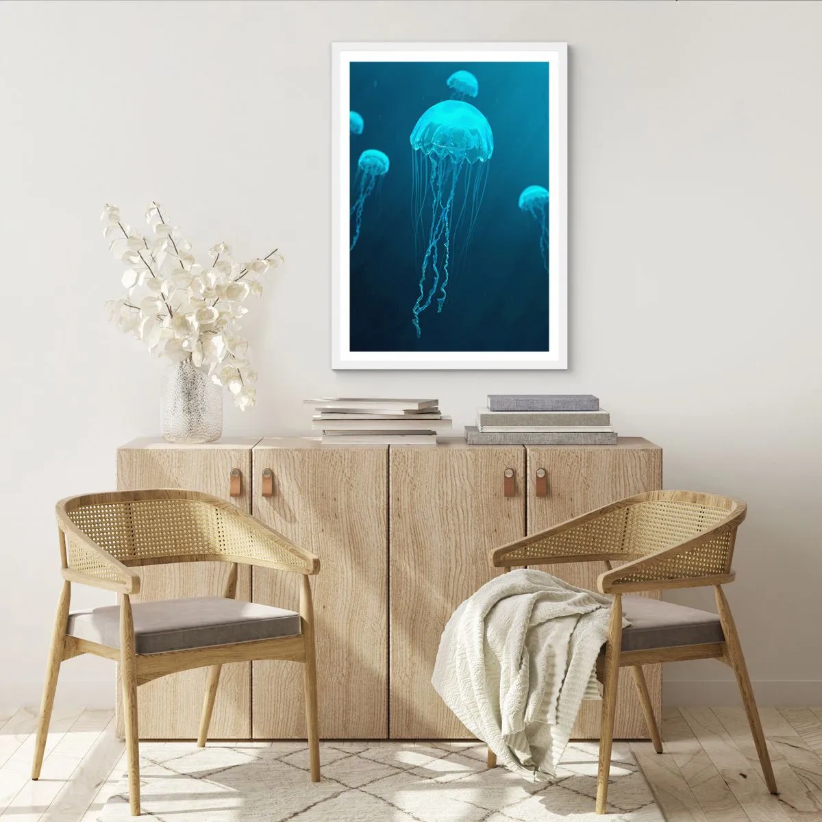 Poster in einem weißen Rahmen - Ozeantanz - 50x70 cm