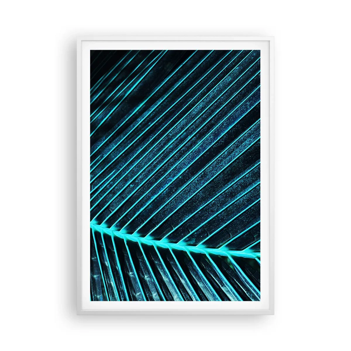 Poster in einem weißen Rahmen - Grüne Textur - 70x100 cm