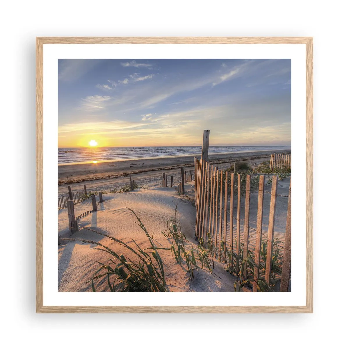 Poster in einem Rahmen aus heller Eiche - Schein und Schatten des Windes - 60x60 cm