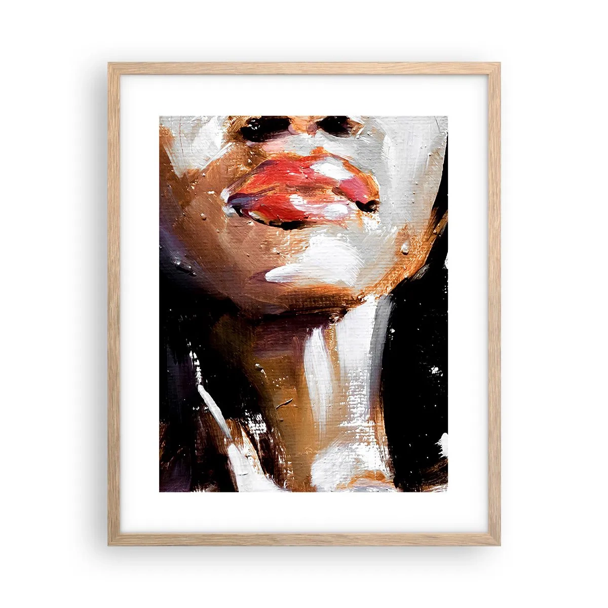 Poster in einem Rahmen aus heller Eiche - Stolz ohne Vorurteile - 40x50 cm