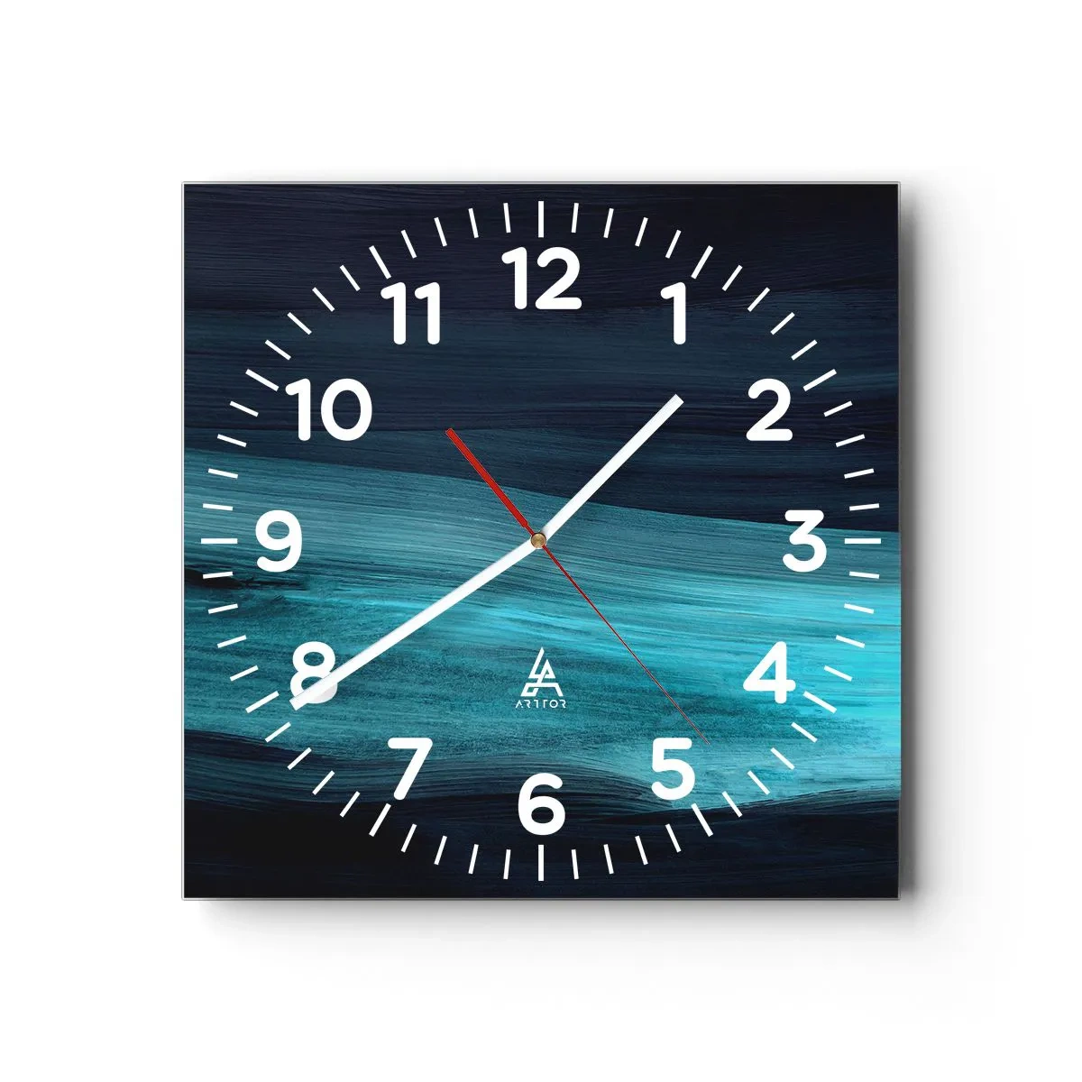 Wanduhr - Glasuhr - Gehen Sie mit dem Strom - 40x40 cm