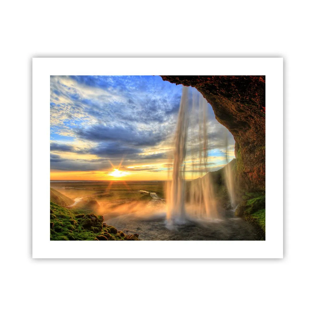 Poster - Die Welt hinter einem Schleier aus Tropfen - 50x40 cm