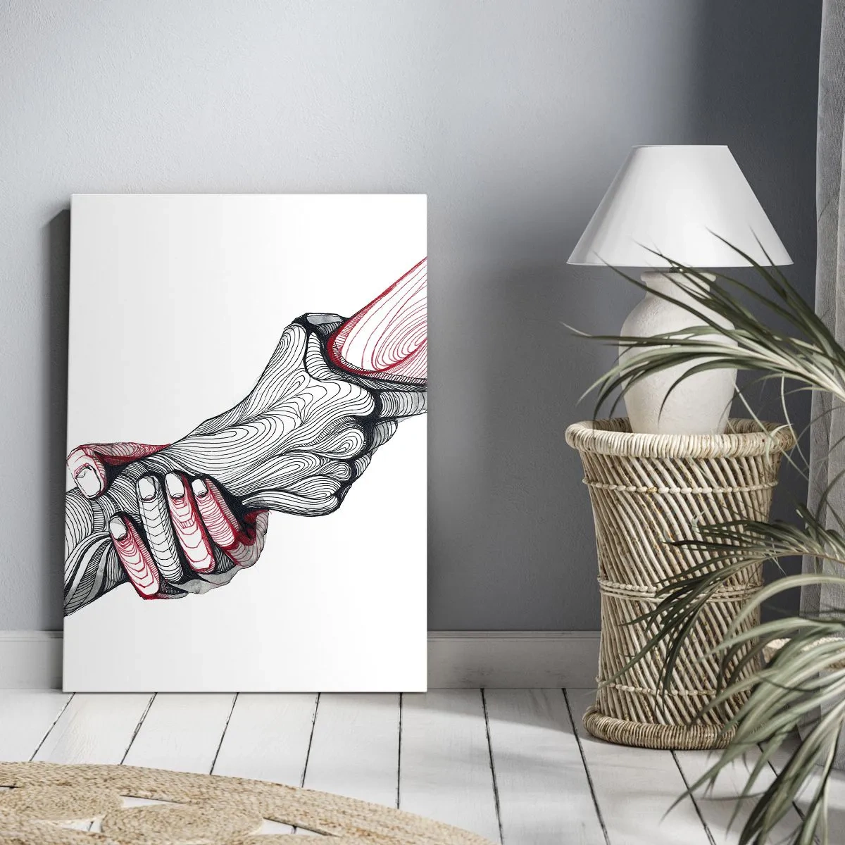 Bild auf Leinwand - Leinwandbild - Sie sind in guten Händen - 45x80 cm