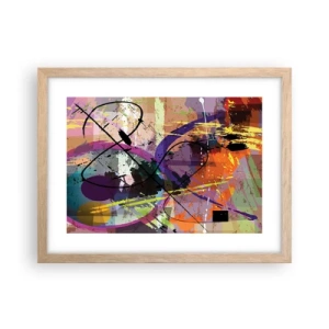 Poster in einem Rahmen aus heller Eiche - Du kannst geradeaus oder umhergehen - 40x30 cm