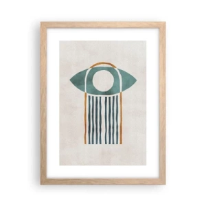 Poster in einem Rahmen aus heller Eiche - Zeichen und Rituale - 30x40 cm