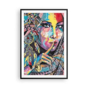 Poster in einem schwarzem Rahmen - Sei still, bis du verstehst - 61x91 cm