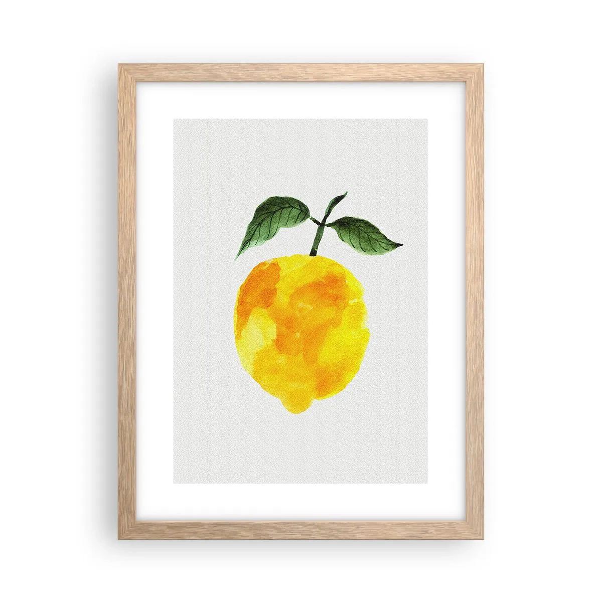 Poster in einem Rahmen aus heller Eiche - So schmeckt man die Sonne - 30x40 cm