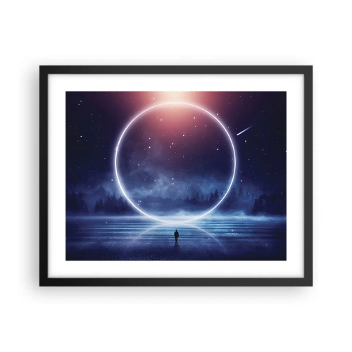 Poster in einem schwarzem Rahmen - Sie sind schon da ... - 50x40 cm