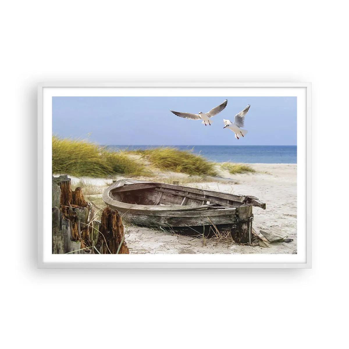 Poster in einem weißen Rahmen - In Wind gebadet - 91x61 cm
