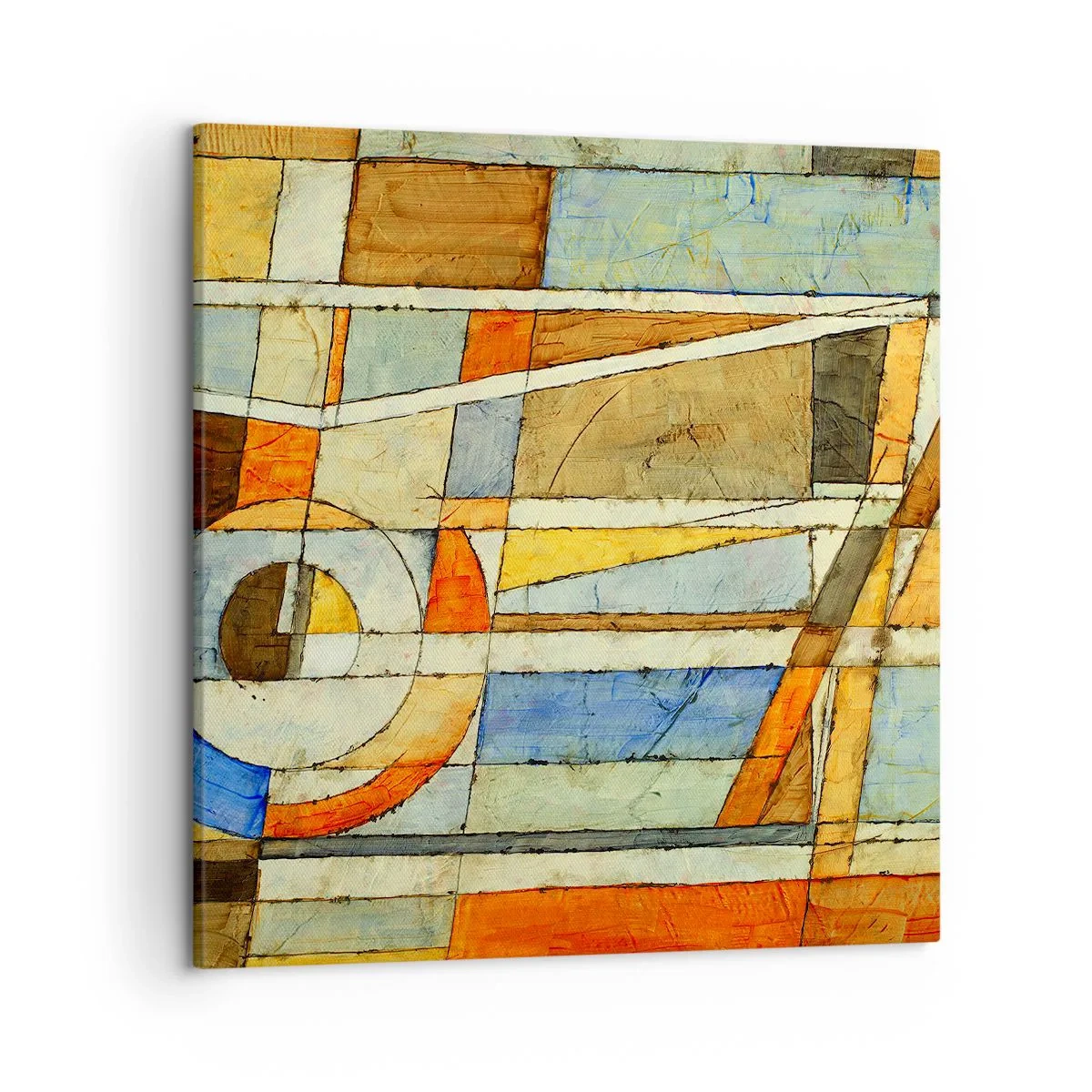 Bild auf Leinwand - Leinwandbild - Kubismus auf der Baustelle - 50x50 cm