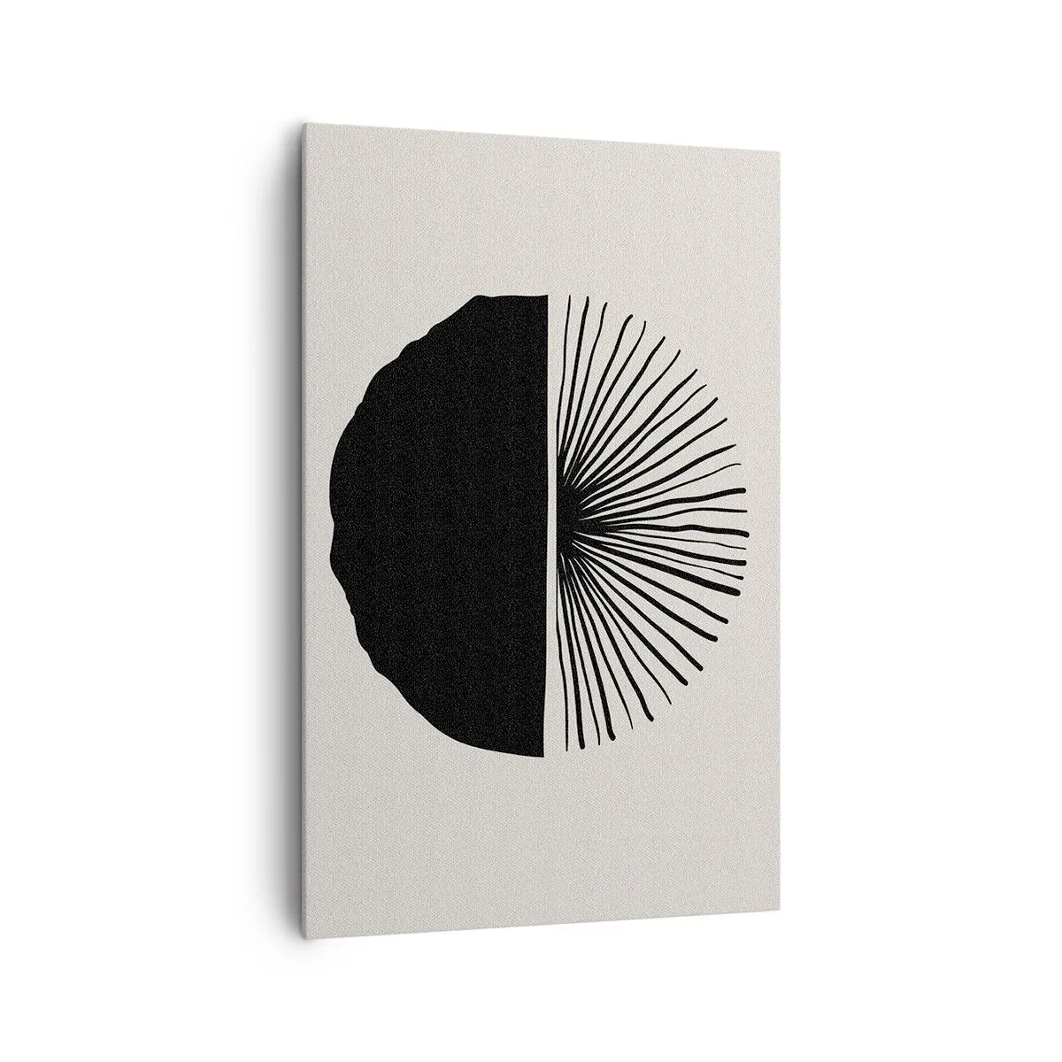 Bild auf Leinwand - Leinwandbild - Minimalistisches schwarzes Motiv auf hellem Hintergrund - 80x120cm - Eine Reihe von Möglichkeiten - Moderne Wanddekoration für Wohnzimmer und Schlafzimmer ARTTOR