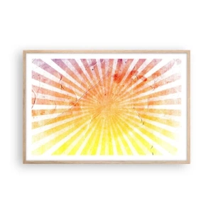 Poster in einem Rahmen aus heller Eiche - Sonnenaufgänge und Sonnenuntergänge - 91x61 cm