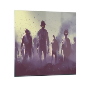 Glasbild - Bild auf glas - Vorsichtig sein! Sie kommen - 60x60 cm