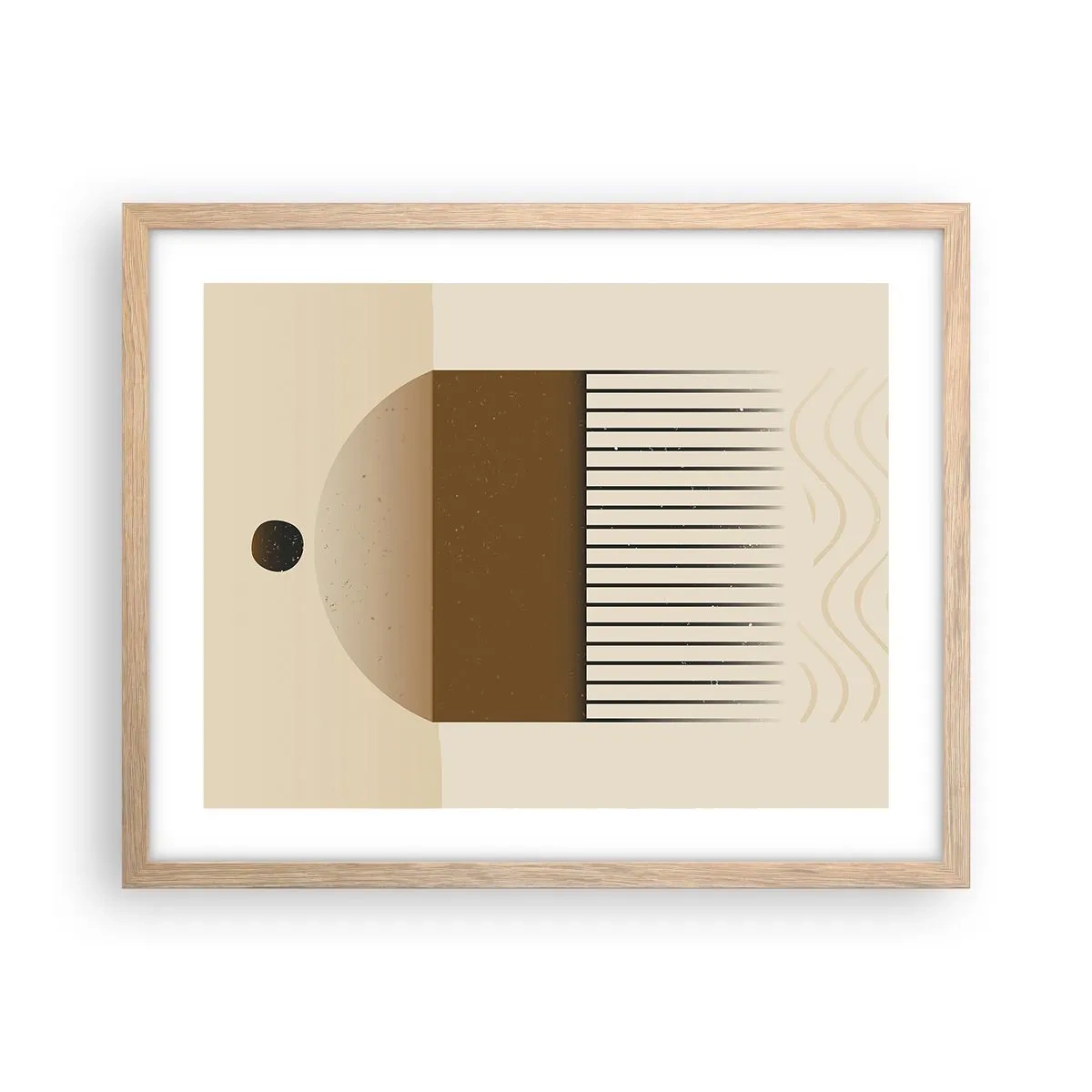 Poster in einem Rahmen aus heller Eiche - Verschiedene Staaten - 50x40 cm