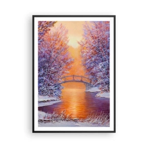 Poster in einem schwarzem Rahmen - Treffen wir uns hier - 70x100 cm