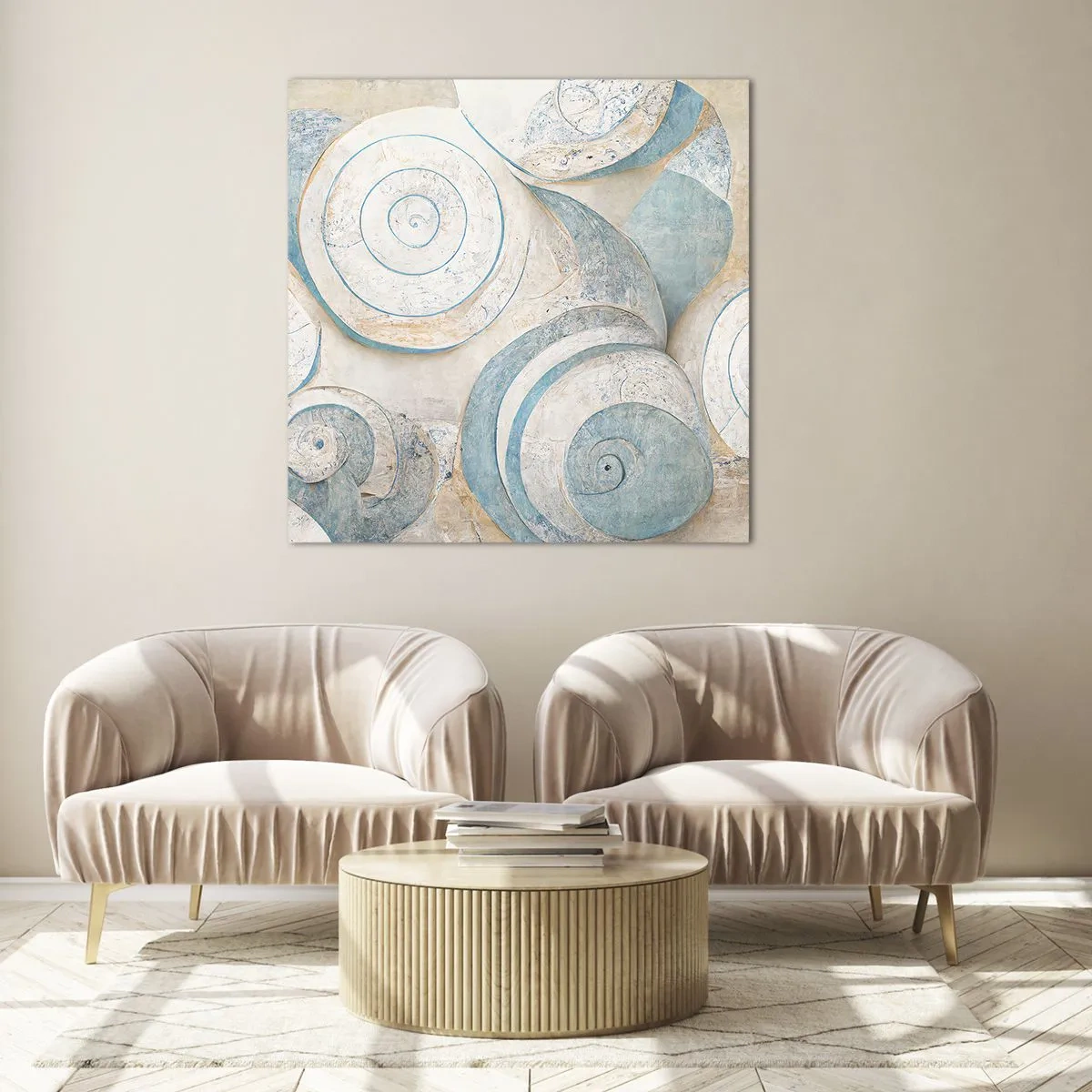 Glasbild - Bild auf glas - Was verbirgt sich in der Muschel? - 40x40 cm