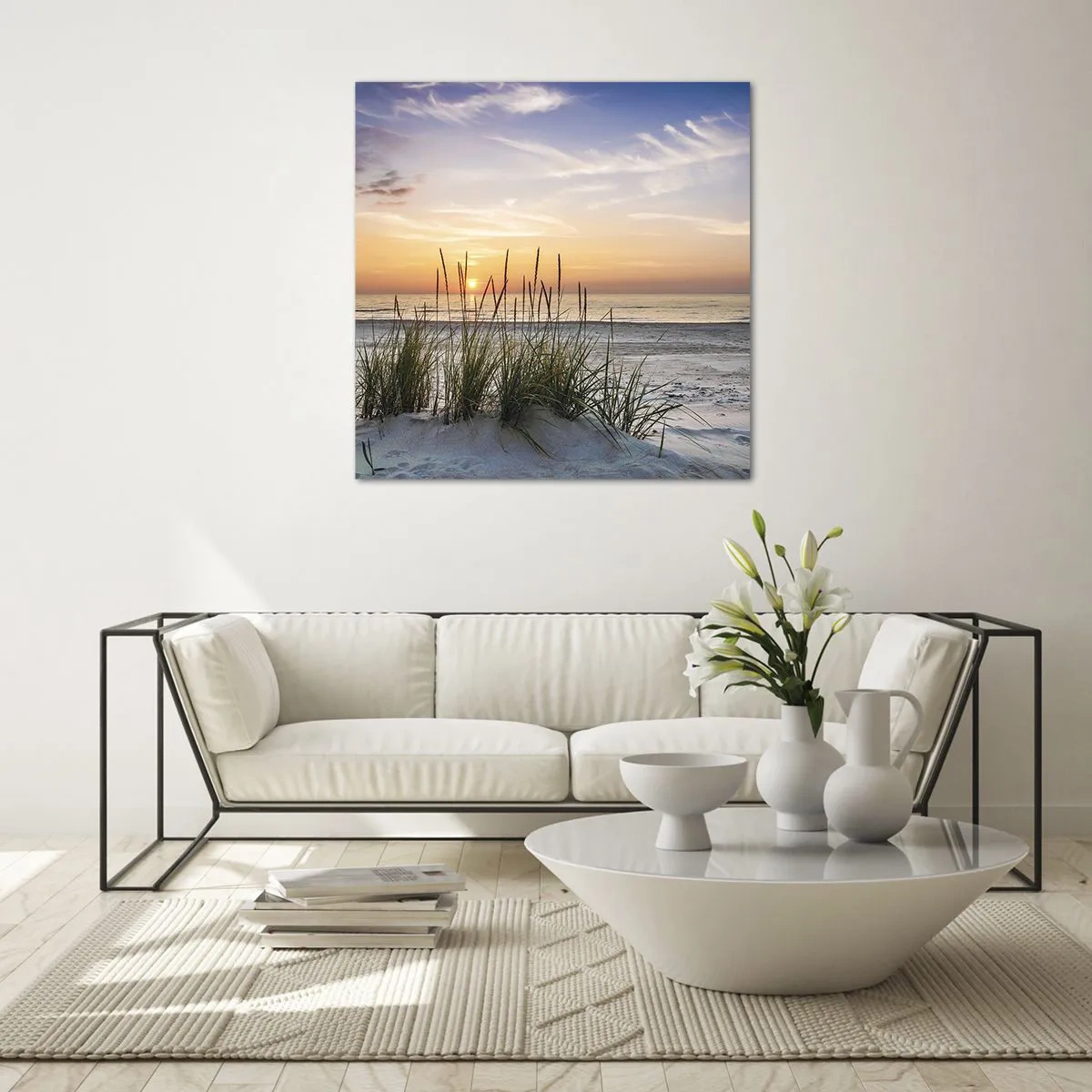 Glasbild - Bild auf glas - Schau, denk, fühl - 70x70 cm