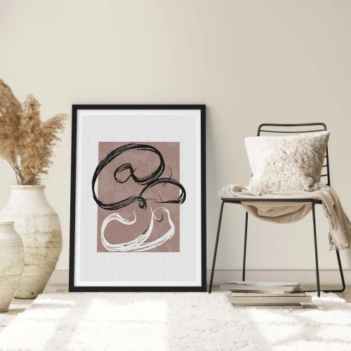 Poster in einem schwarzem Rahmen - Komposition – die Suche nach Fülle - 61x91 cm