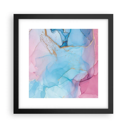 Poster in einem schwarzem Rahmen - Begegnung und Durchdringung - 30x30 cm