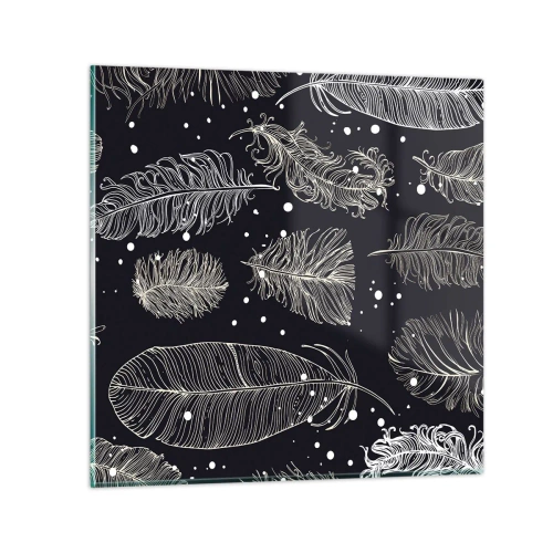 Glasbild - Bild auf glas - Gefiederte Spitze - 30x30 cm