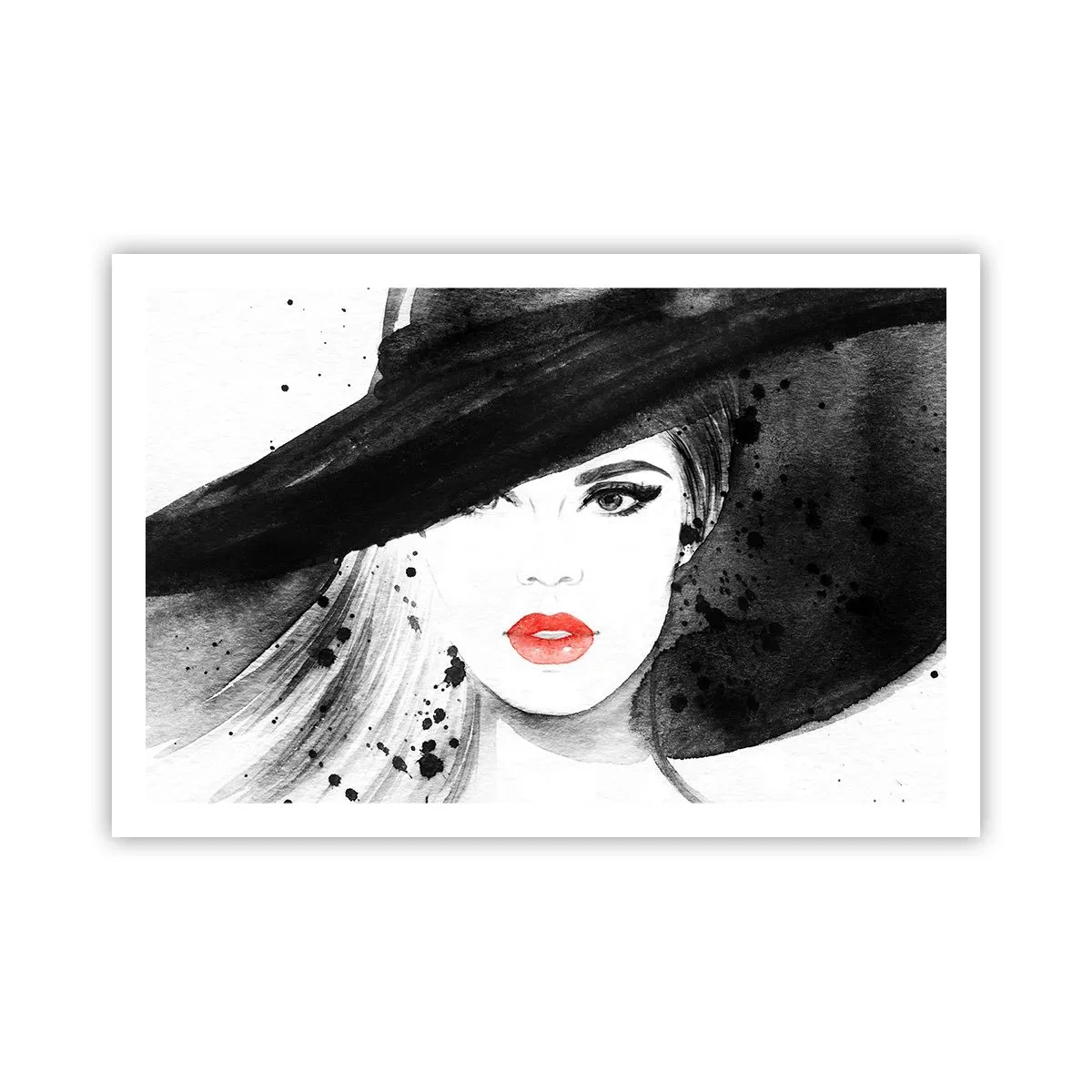 Poster - Frau in schwarz - 91x61 cm