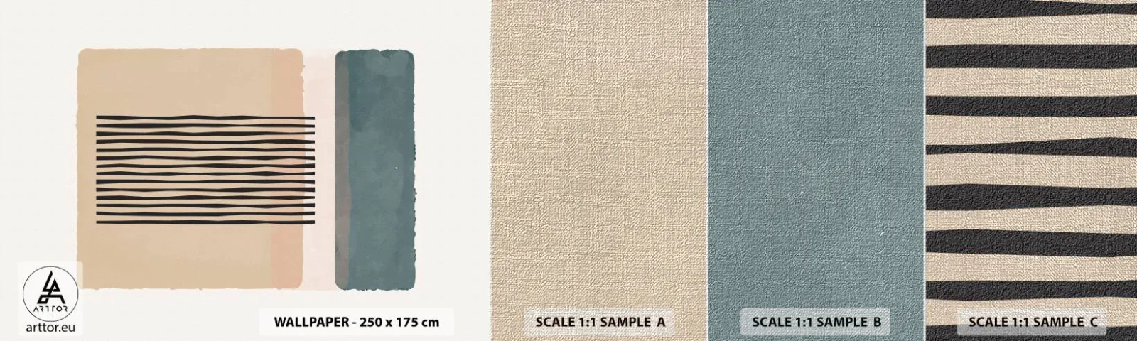 Fototapeten Muster Premium Canvas - Alles ist in Ordnung - Abstraktion, Grafik, Minimalismus - 100x30 cm