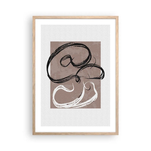 Poster in einem Rahmen aus heller Eiche - Komposition – die Suche nach Fülle - 50x70 cm