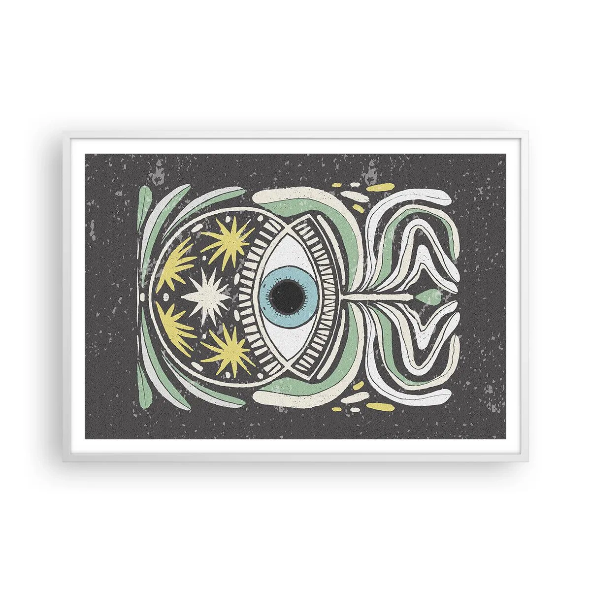 Poster in einem weißen Rahmen - Stammesrituale - 100x70 cm