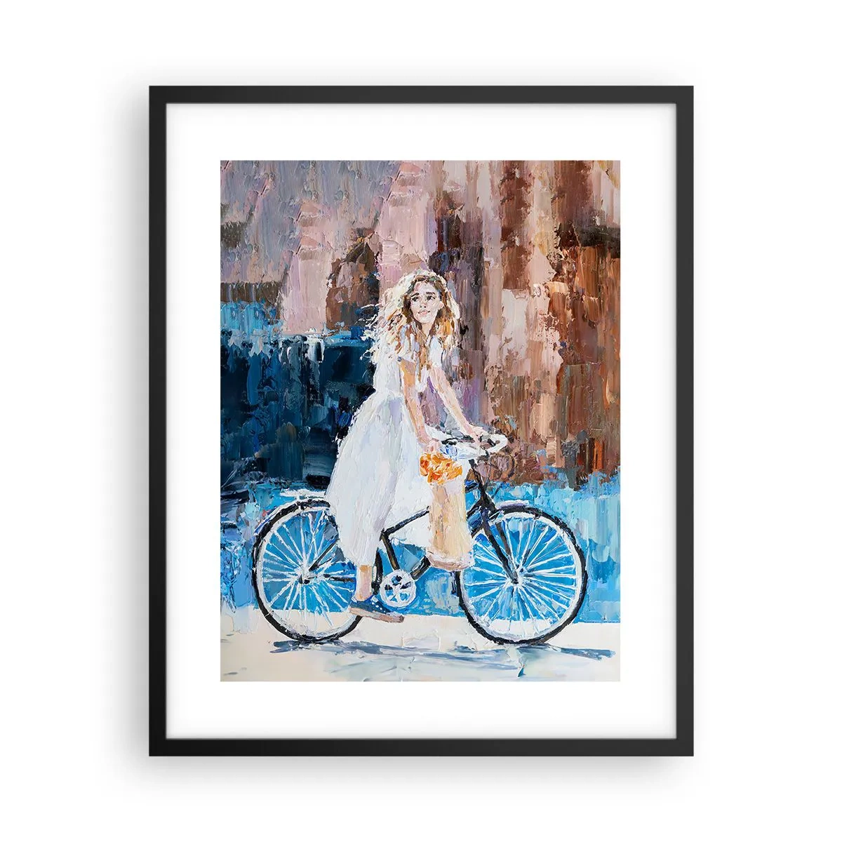 Poster in einem schwarzem Rahmen - Freude am Morgen - 40x50 cm