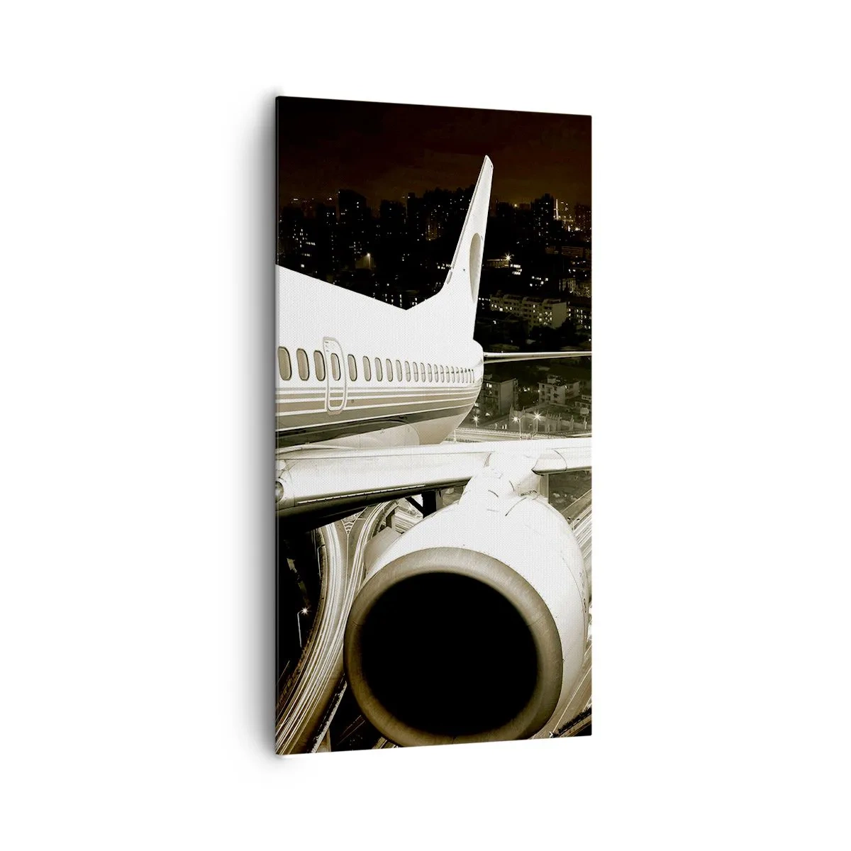 Bild auf Leinwand - Leinwandbild - In die Nacht fliegen - 65x120 cm