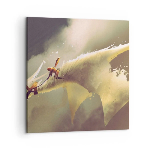 Bild auf Leinwand - Leinwandbild - Die Welt zur Rettung - 50x50 cm