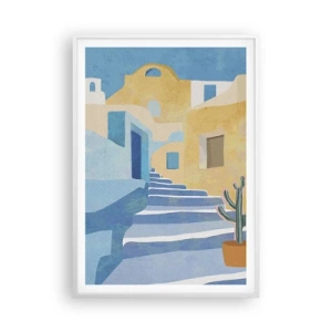 Poster in einem weißen Rahmen - Ein Tag in einer arabischen Stadt - 70x100 cm