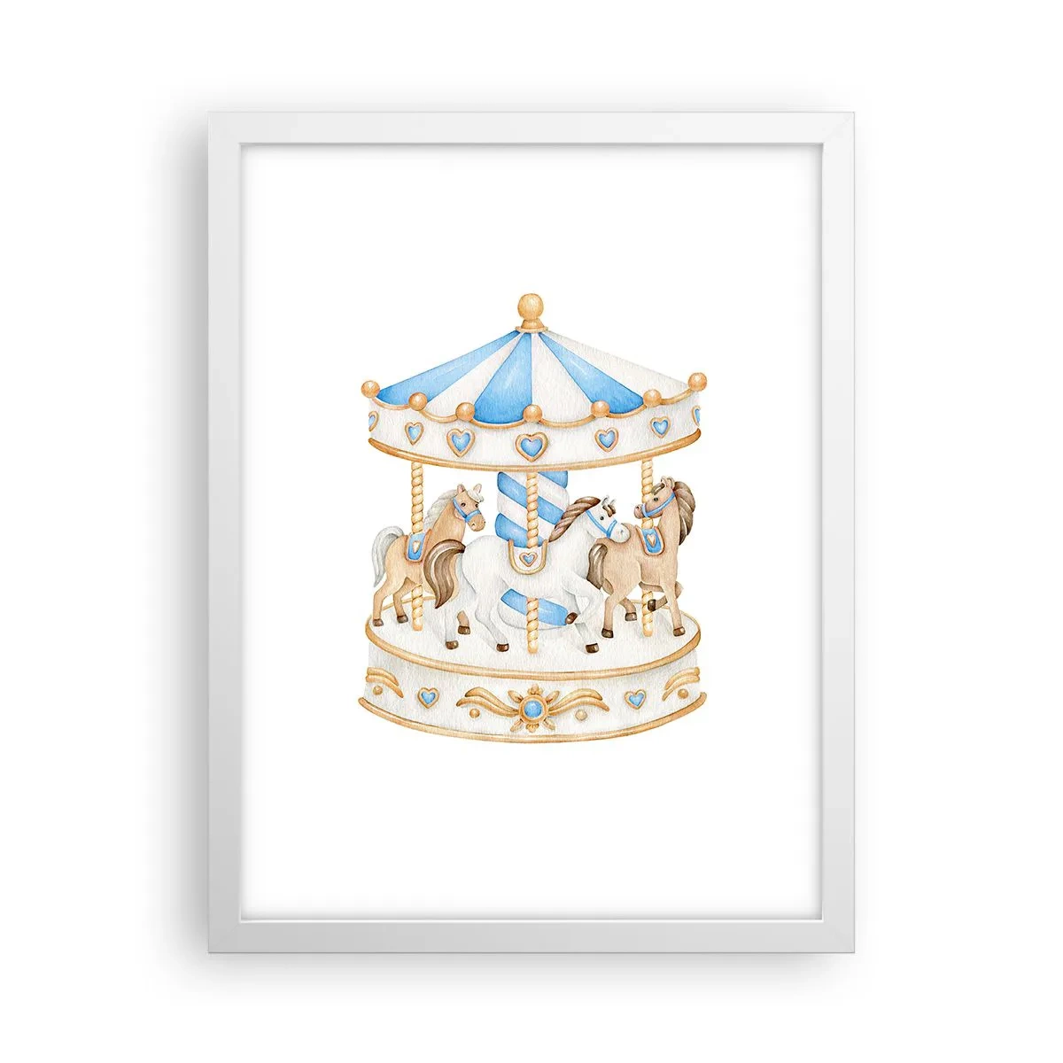 Poster in einem weißen Rahmen - Süße Kindheit - 30x40 cm
