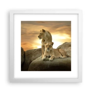 Poster in einem weißen Rahmen - Königliche Majestät - 30x30 cm