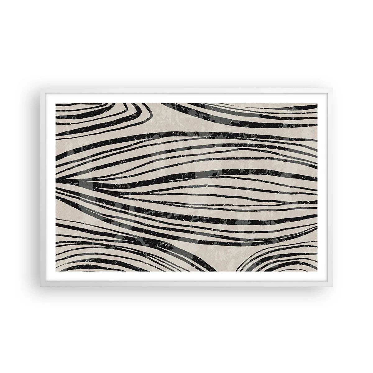 Poster in einem weißen Rahmen - Linienpool - 91x61 cm