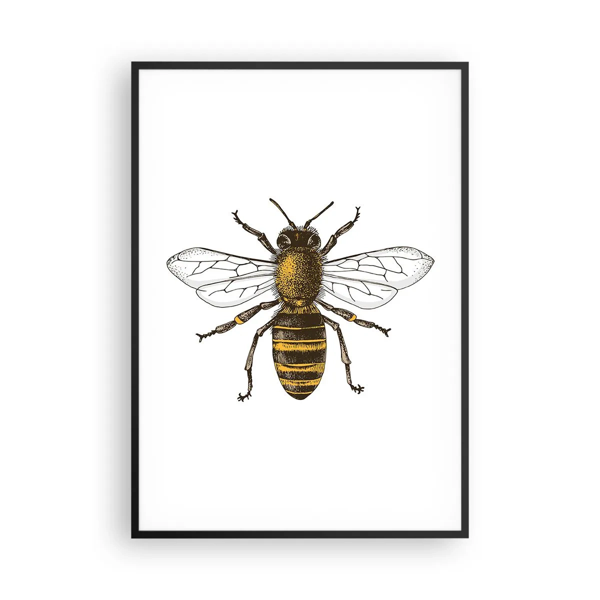 Poster in einem schwarzem Rahmen - Schön und gut - 70x100 cm