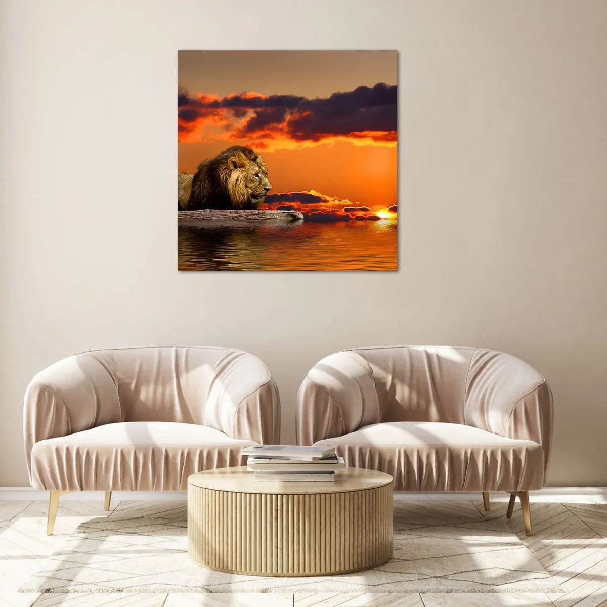 Glasbild - Bild auf glas - König der Natur - 40x40 cm