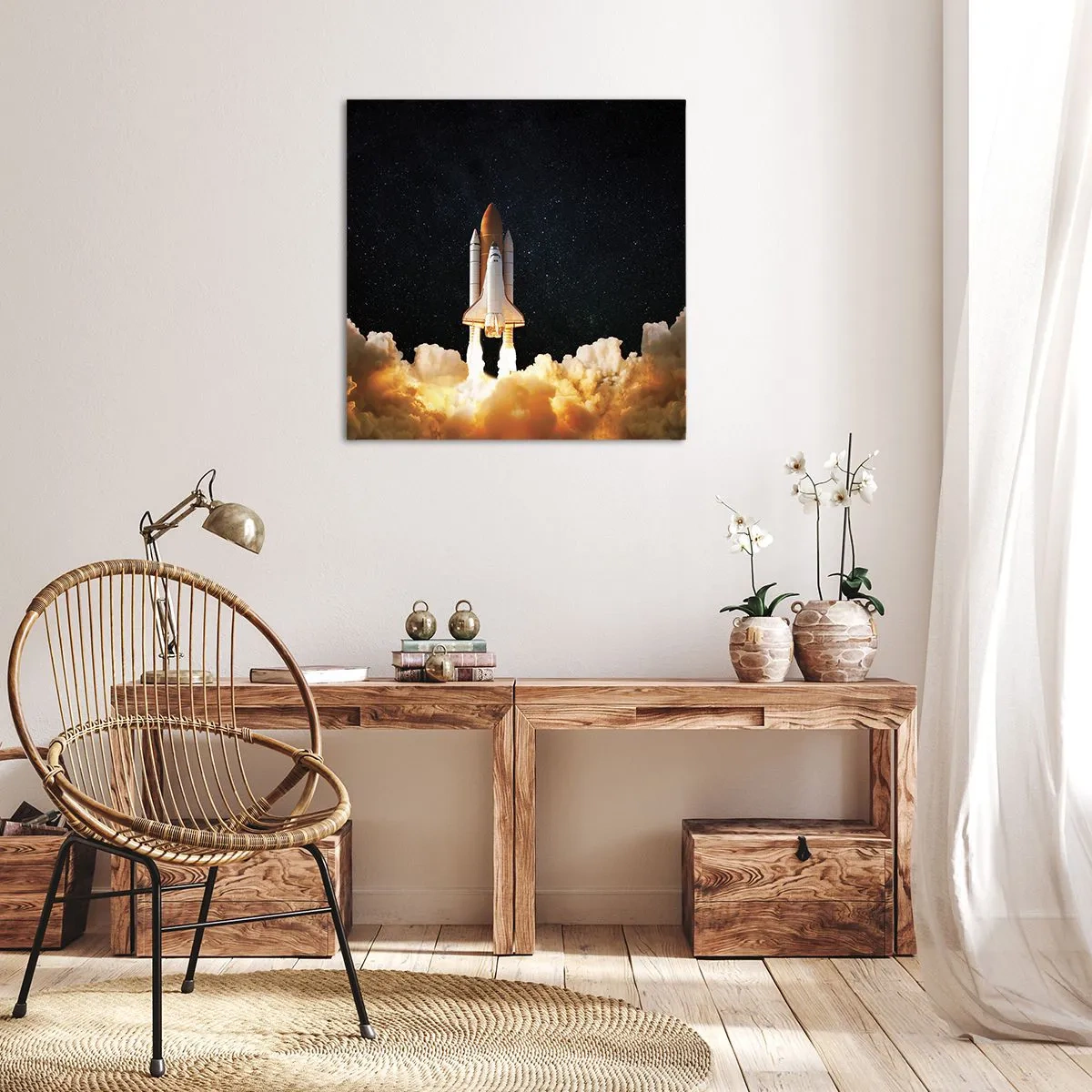 Bild auf Leinwand - Leinwandbild - Ad Astra! - 50x50 cm