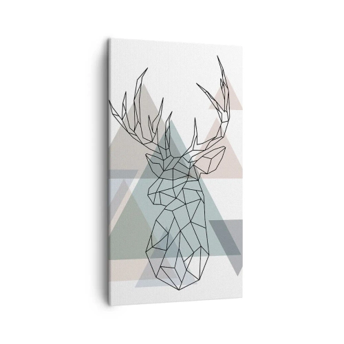 Bild auf Leinwand - Leinwandbild - In einem geometrischen Wald - 45x80 cm