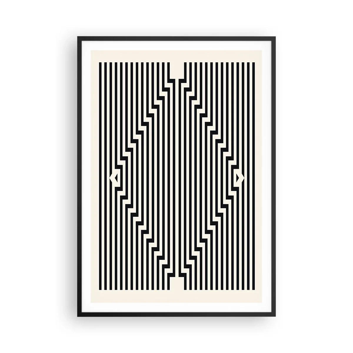 Poster in einem schwarzem Rahmen - Geometrische Illusion - 70x100 cm