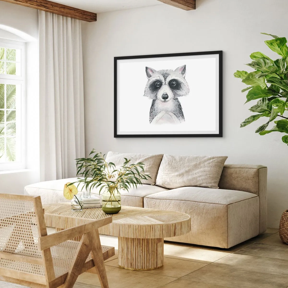 Poster in einem schwarzem Rahmen - Ein Moment zum Bewegen - 50x40 cm