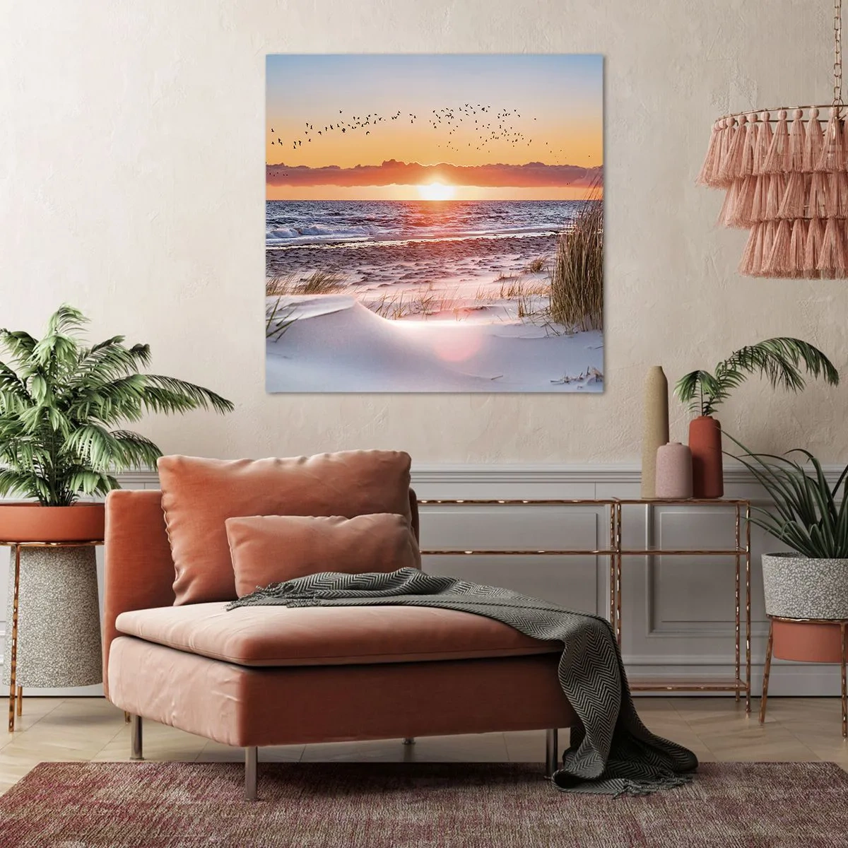 Bild auf Leinwand - Leinwandbild - Horizontale Landschaft - 60x60 cm