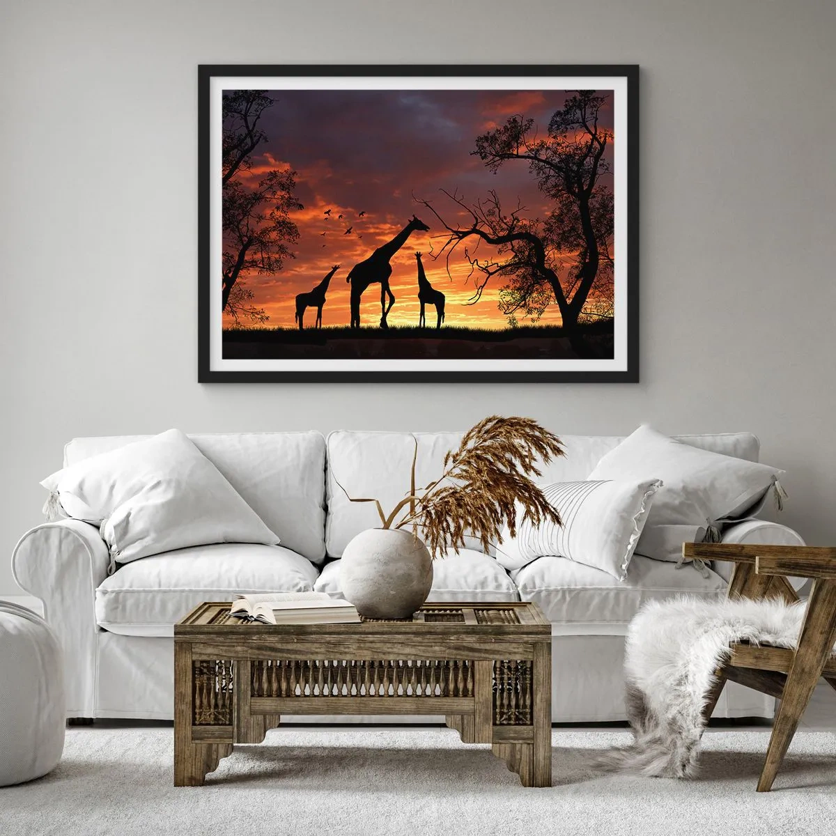 Poster in einem schwarzem Rahmen - Ein kleines Abendessen mit deinen Liebsten - 40x30 cm
