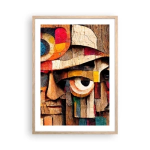 Poster in einem Rahmen aus heller Eiche - Ich sehe dich… - 50x70 cm