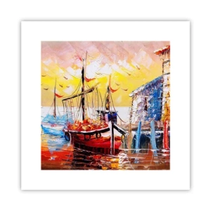 Poster - Glückliche Rückkehr - 30x30 cm