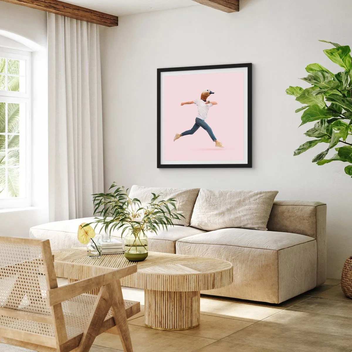 Poster in einem schwarzem Rahmen - Eine Prise Absurdität - 60x60 cm