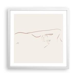 Poster in einem weißen Rahmen - Die Form des Verlangens - 50x50 cm