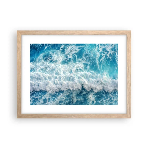 Poster in einem Rahmen aus heller Eiche - Freudig und springend - 40x30 cm