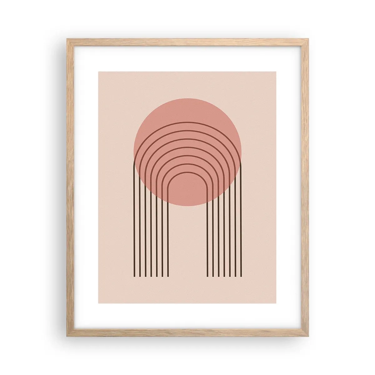 Poster in einem Rahmen aus heller Eiche - Unwiderstehliche Anziehungskraft - 40x50 cm